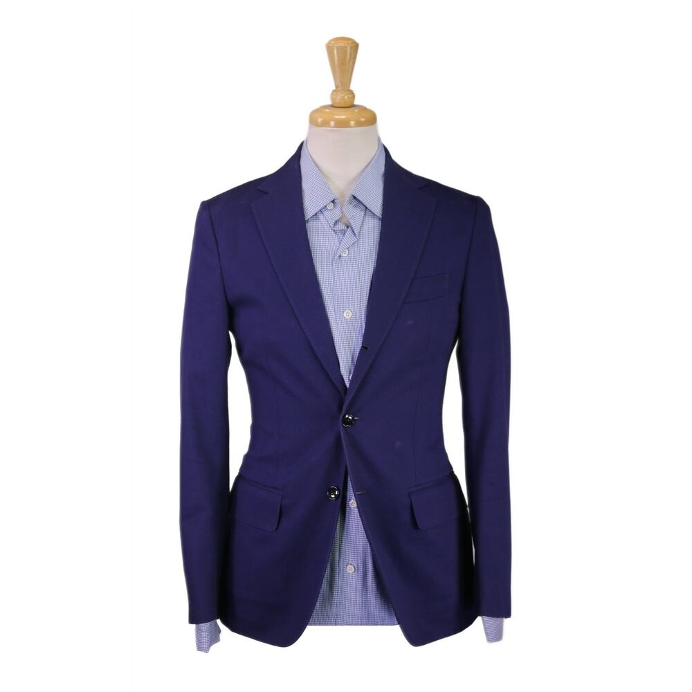 Massimo Piombo Purple Cotton 3/2 Rolled Blazer Jacket Slim Fit 36R 36S